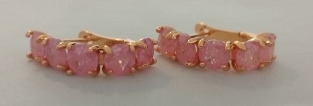 Pendientes oro 18k | Turmalina rosa