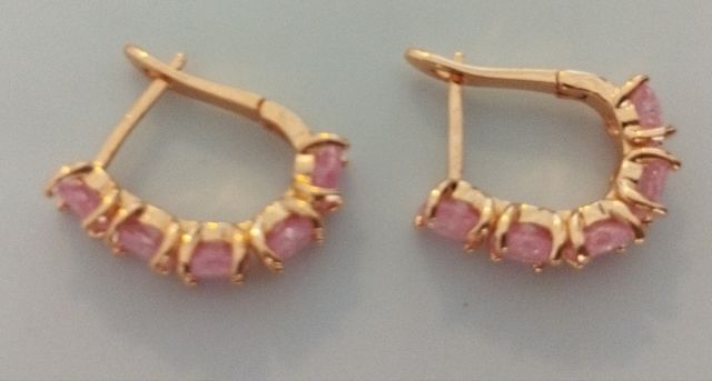 Pendientes oro 18k | Turmalina rosa
