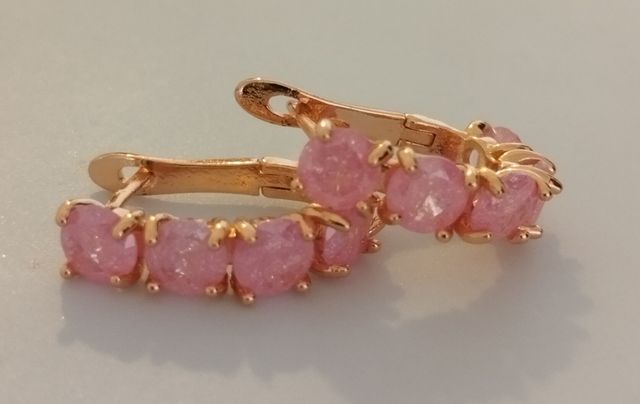 Pendientes oro 18k | Turmalina rosa