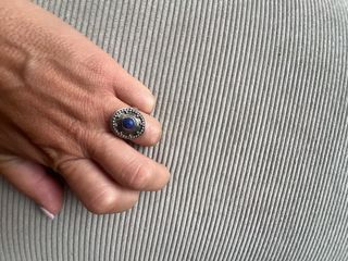 Anillo plata lapislázuli