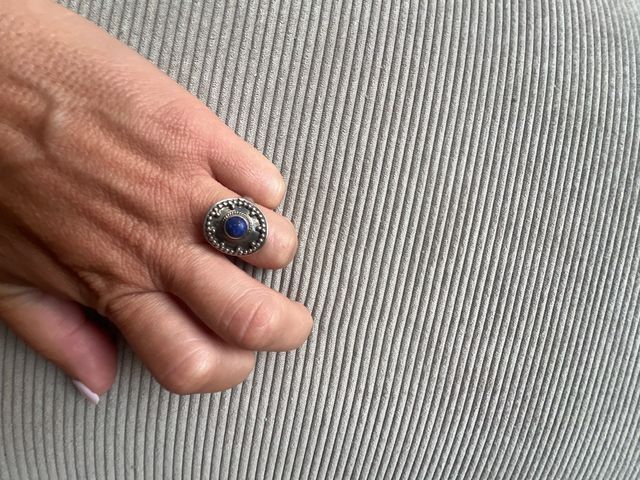 Anillo plata lapislázuli