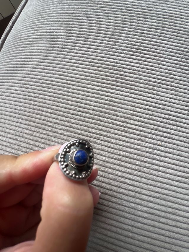 Anillo plata lapislázuli