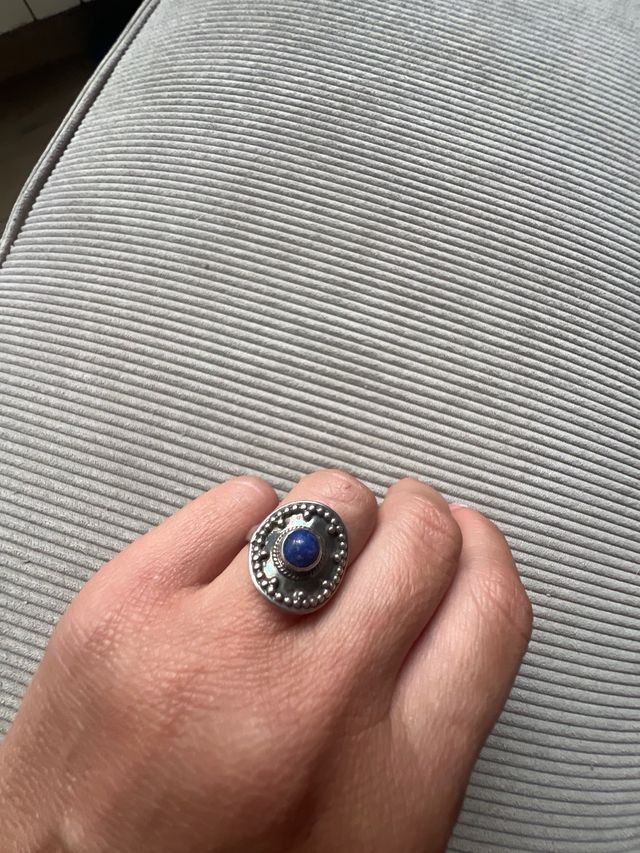 Anillo plata lapislázuli