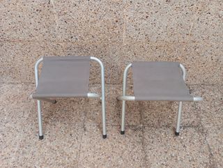 2 Sillas camping plegables grises