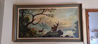 Cuadro paisaje venados