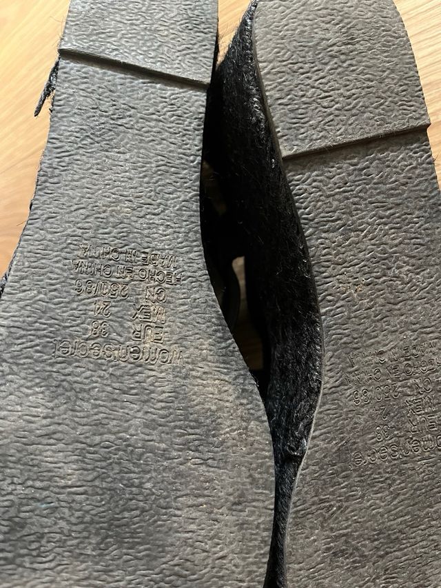 Cuñas Women'secret negras, talla 38