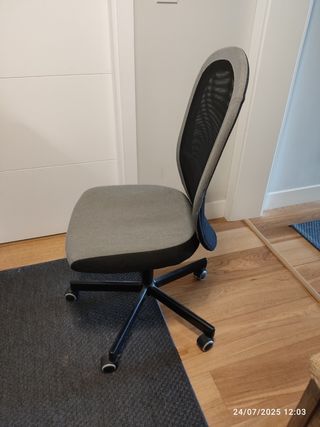 Silla escritorio giratoria gris-negro