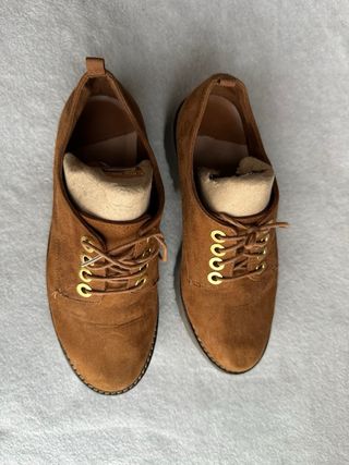 Stradivarius zapato plataforma marrón moderno 36