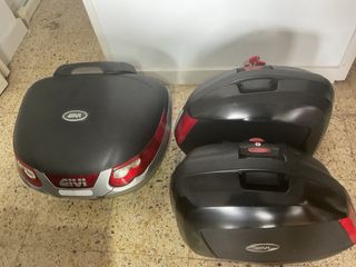 Maletas moto Givi: 1 baúl + 2 laterales