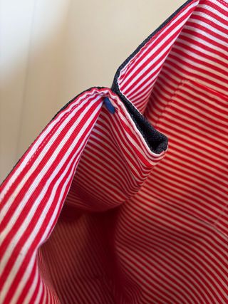 Borsa Fantasie di Spilli blu/ righe rosse