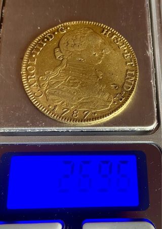 8 Escudos Carlos III 1787 Santa Fe de Nuevo Reino