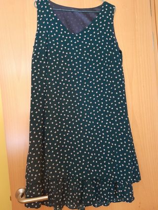 Vestido azul estampado