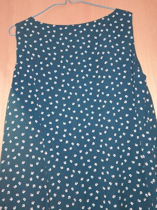Vestido azul estampado