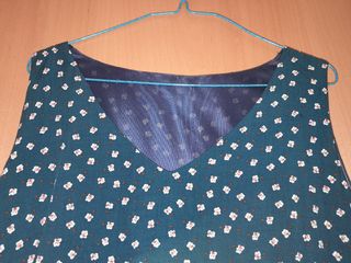 Vestido azul estampado
