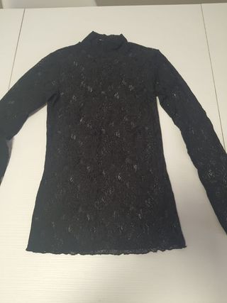 Sottogiacca pizzo nero Tg S