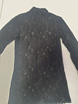 Sottogiacca pizzo nero Tg S