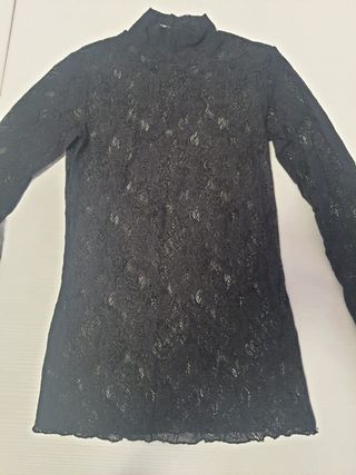 Sottogiacca pizzo nero Tg S