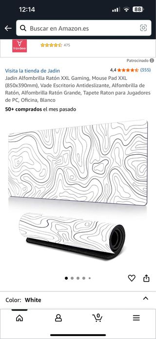 Alfombrilla ratón XXL Jadin gaming