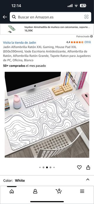 Alfombrilla ratón XXL Jadin gaming