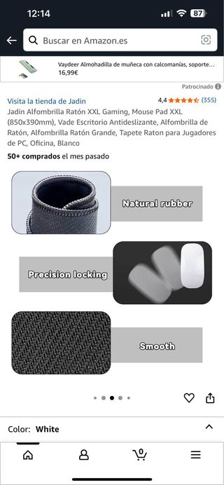 Alfombrilla ratón XXL Jadin gaming