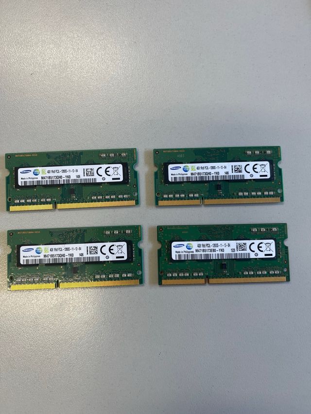 4x Módulos RAM Samsung 4GB