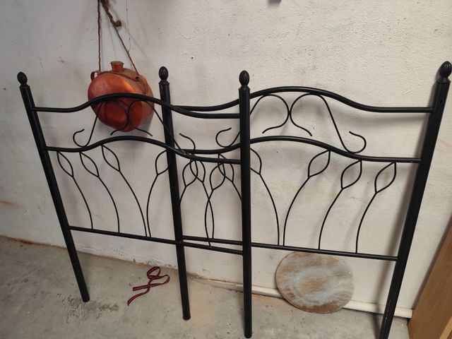 2 Cabeceros cama metal negro