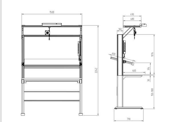 Banco trabajo para linea montaje