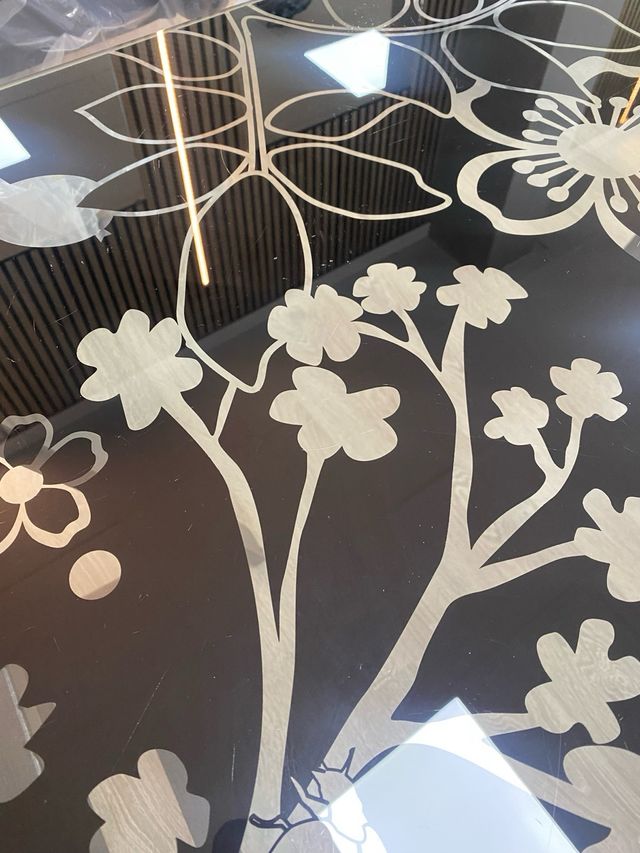 Mesa cristal negra - Moderna