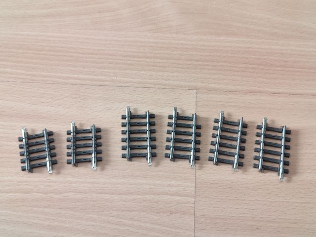 Vías cortas Märklin K Trenes.
