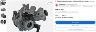 TURBO AUDI 06K145654G