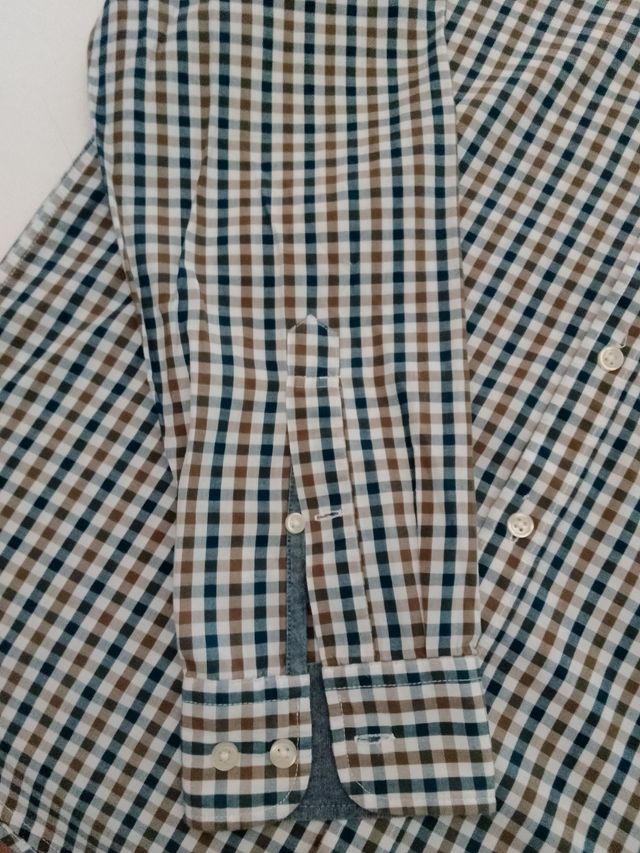 Camicia cotone blu e bianca