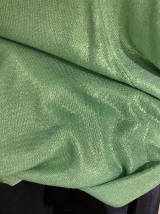 Jersey Zara verde manzana metalizado