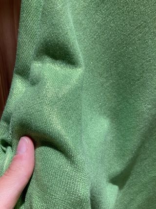 Jersey Zara verde manzana metalizado
