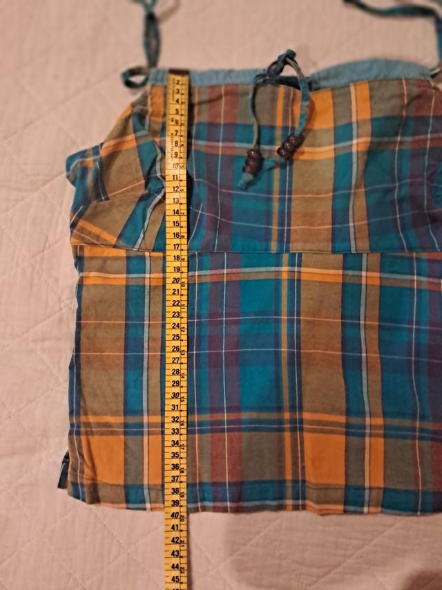 Top Rip Curl cuadros naranja-azul