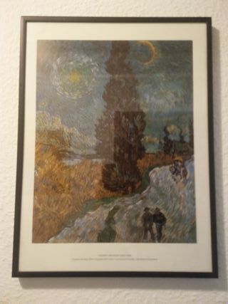 Cuadro Van Gogh - Ruta con cipreses