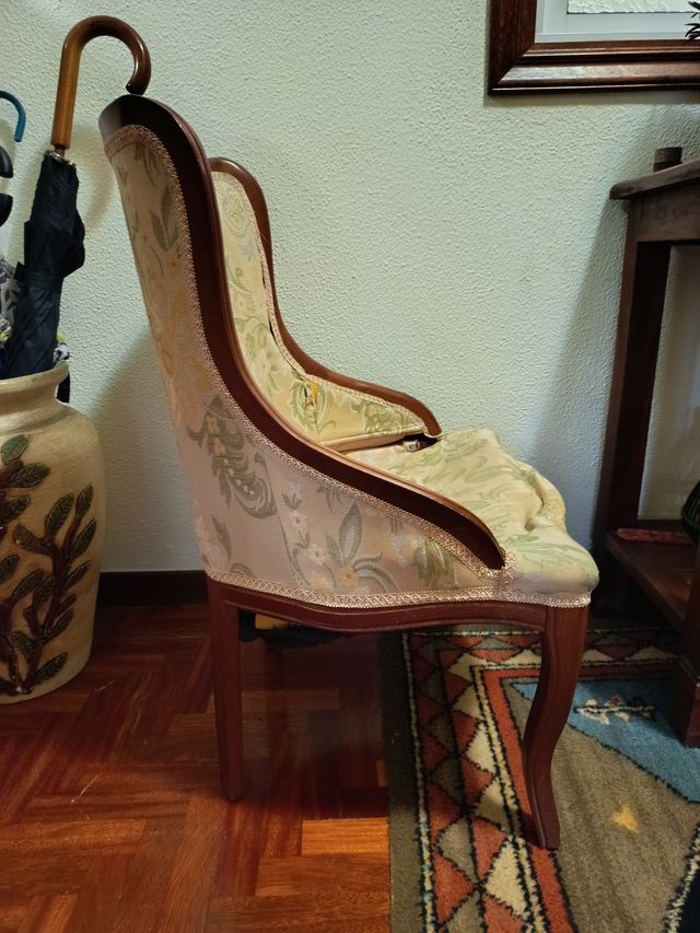 Silla Vintage Madera - Tapiz Floral