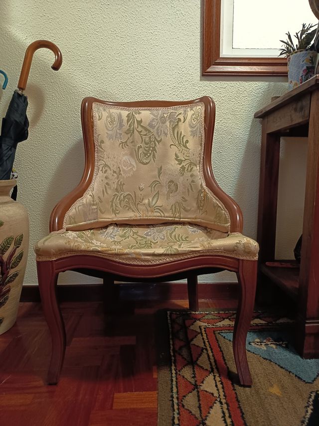 Silla Vintage Madera - Tapiz Floral