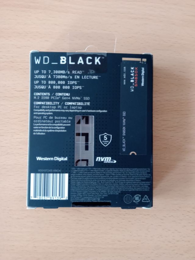 Caja SSD WD_Black SN850X 1TB - NVMe Gen4