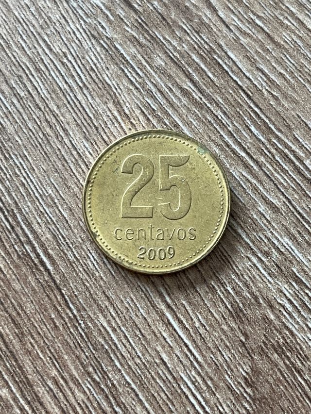 Moneda Argentina 25 centavos 2009