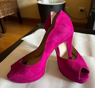 Zapatos tacón alto rosa