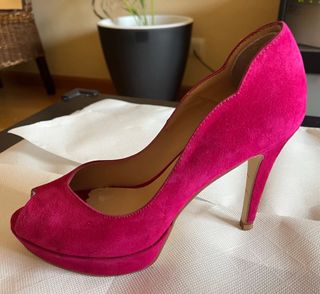 Zapatos tacón alto rosa