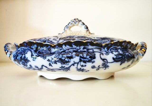 Legumiera Keeling & Co blu e bianca