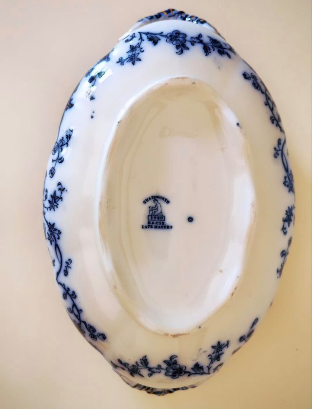 Legumiera Keeling & Co blu e bianca