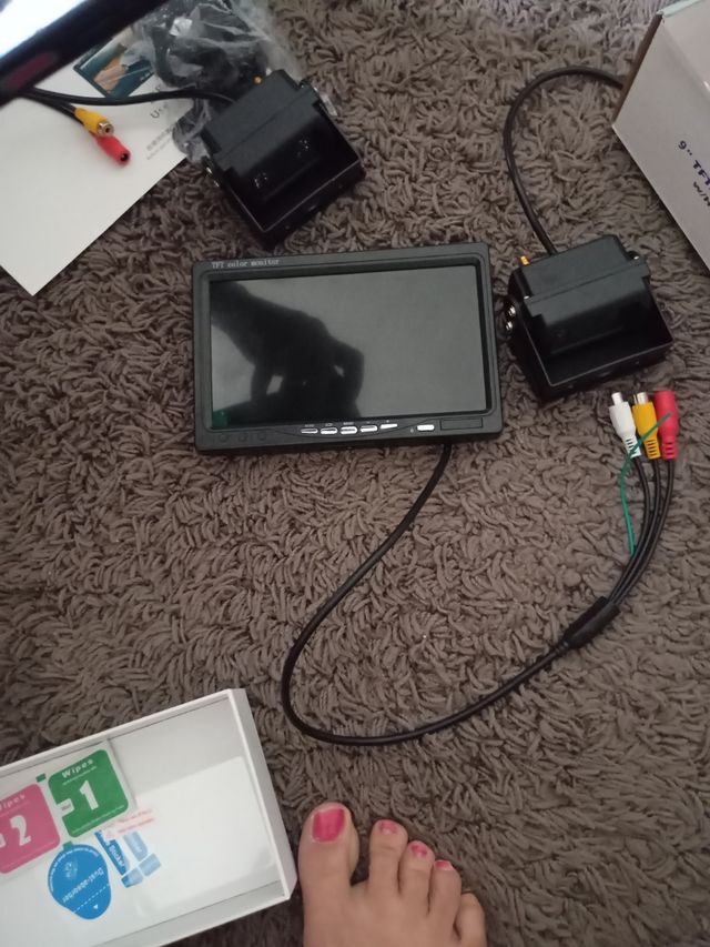 Monitor con cámara delantera y trasera de 7"