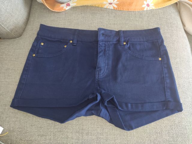 5 Shorts Donna Tg S - Beige & Blu