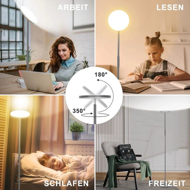 Lampada terra LED Grigia 36W