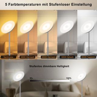 Lampada terra LED Grigia 36W