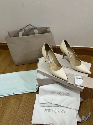 Tacones Jimmy Choo beige