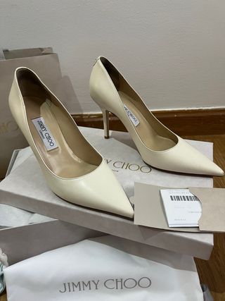 Tacones Jimmy Choo beige