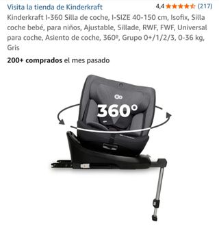 Silla coche Kinderfraft- Gris